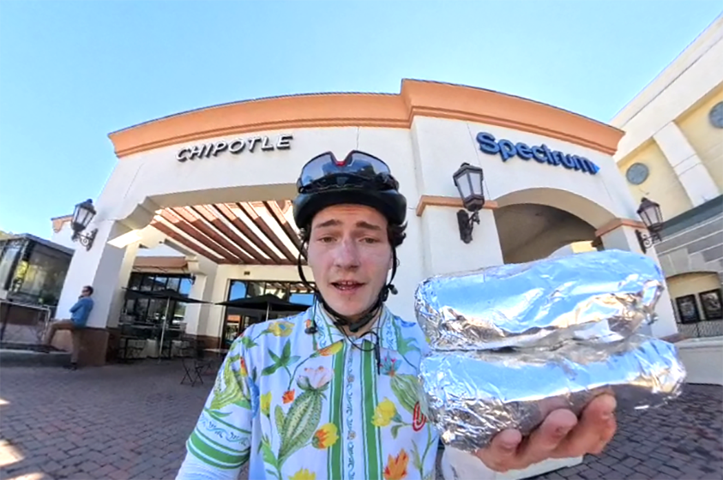 One man's secret ingredient to a car-free trip from SF to LA? 21 burritos.