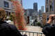 Bouncy balls cascade down a San Francisco street as the crew looks on.