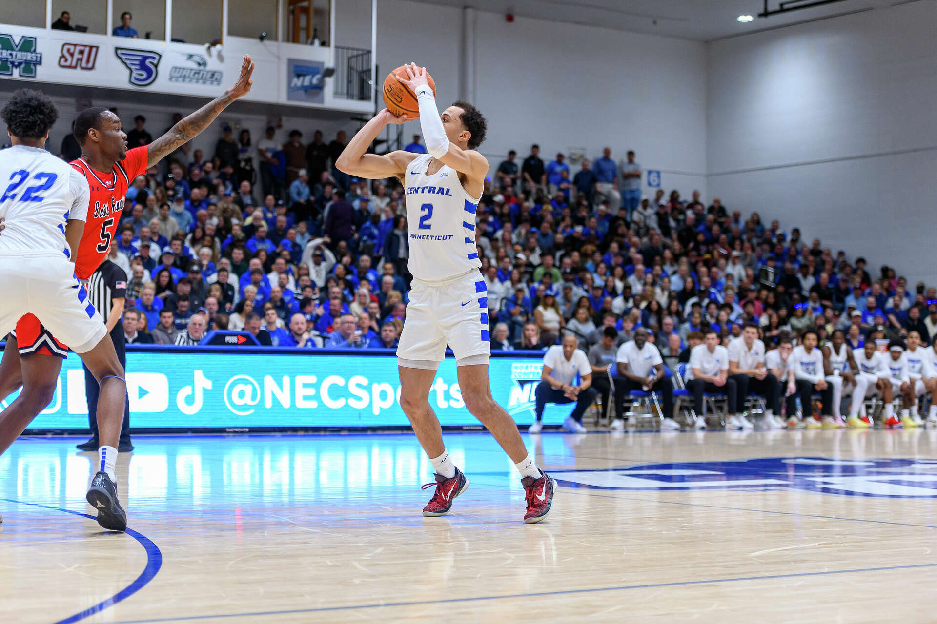Central connecticut falls in nec title game falls short of ncaa goal