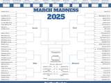 Here's a printable bracket for 2025 March Madness