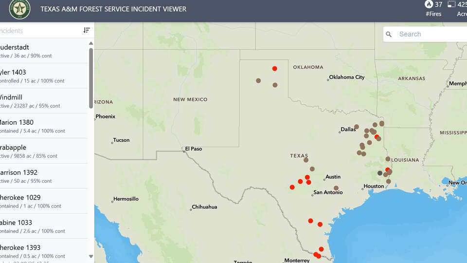 Map: Texas wildfires ignite while alerts remain through mid-week