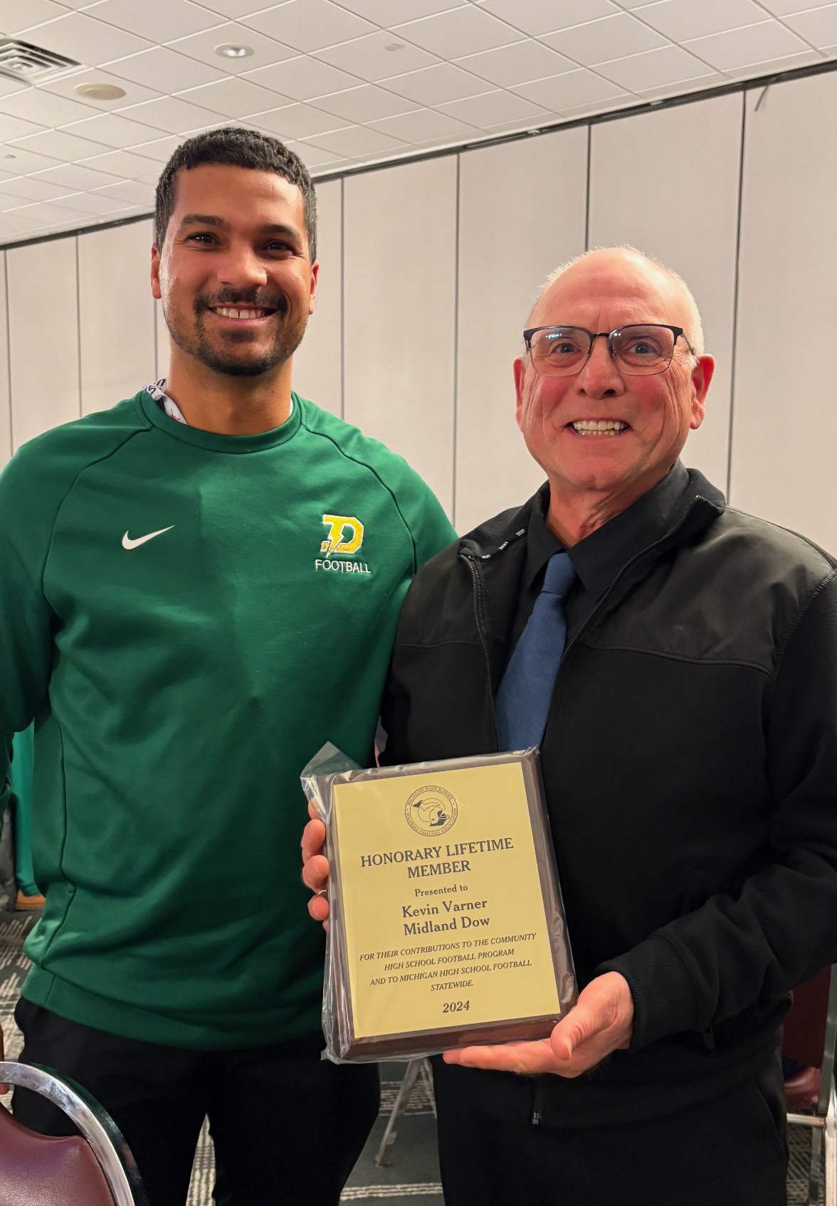 Dow's Varner given special honor by football coaches association