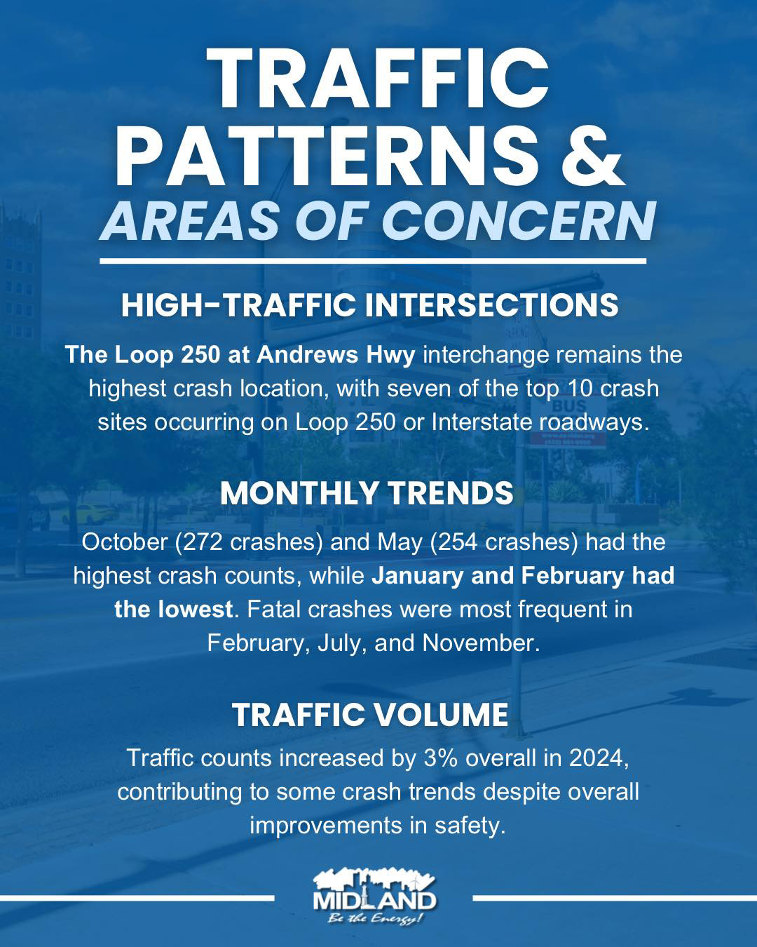 Midland's 2024 traffic crash report shows safety improvements