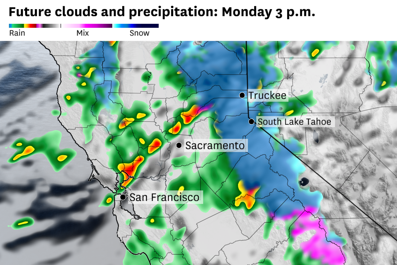 Sierra storm to bring up to 5 feet of snow, 100 mph winds to Tahoe
