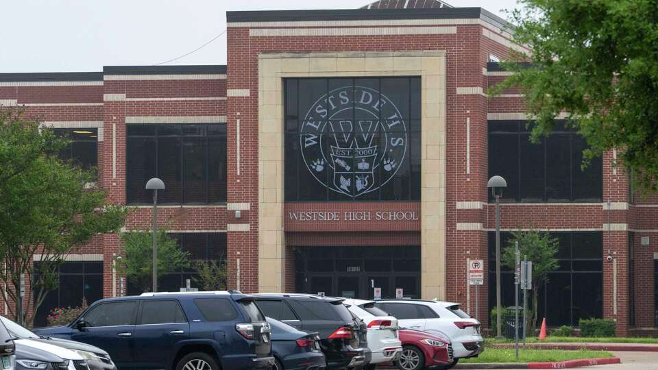 Westside High School is seen in Houston, Tuesday, April 1, 2025.