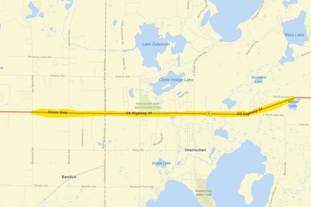 Detour improvements start in Benzie, Grand Traverse counties for US 31