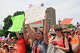 Austin, TX, USA - July 1, 2013: Pro-choice demonstrators express their position outside the Capitol. Demonstrations were triggered by State Senator Wendy Davis' 11 hour filibuster to block Senate Bill 5, a measure intended to further restrict abortions.