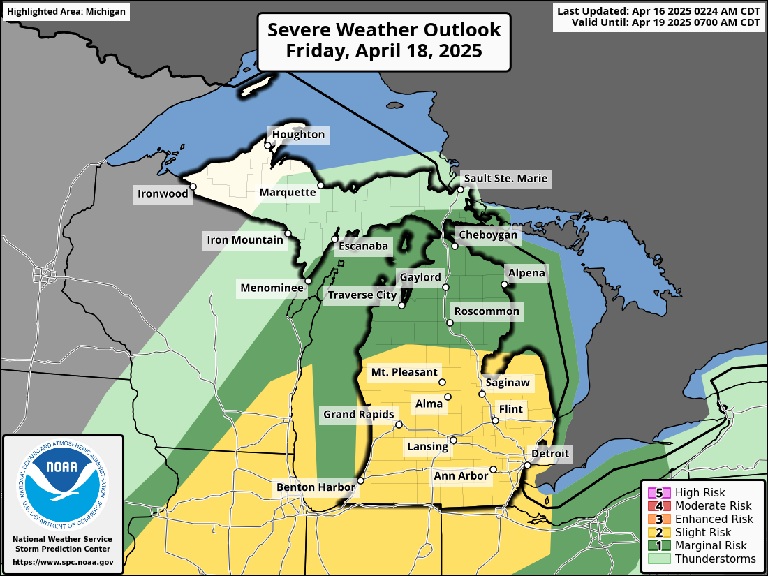 Severe storms with hail, winds may hit Michigan on Friday