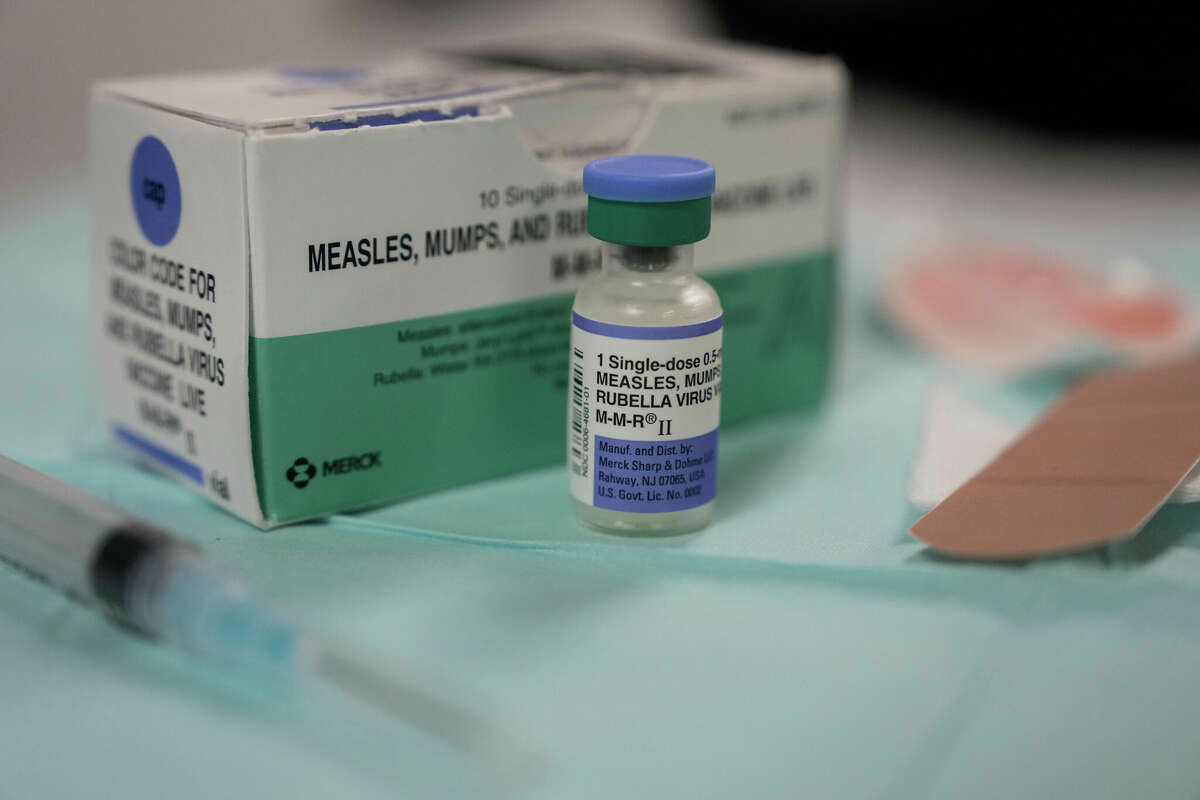 Measles Vaccinations offered by Harris Public Health are photographed on Saturday, April 5, 2025 in Houston.