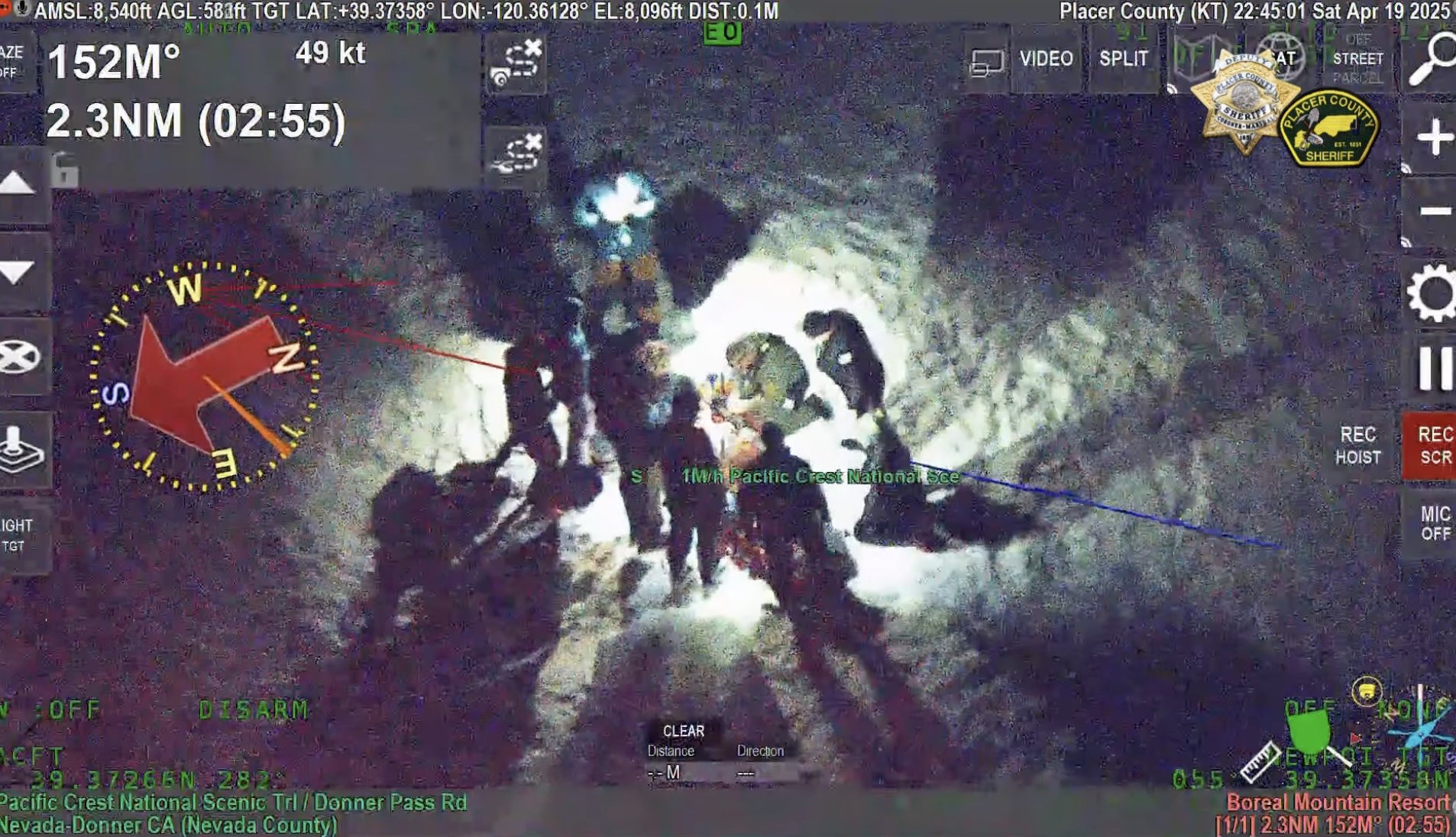 Skier hoisted off Tahoe mountain in 'very complex' night rescue