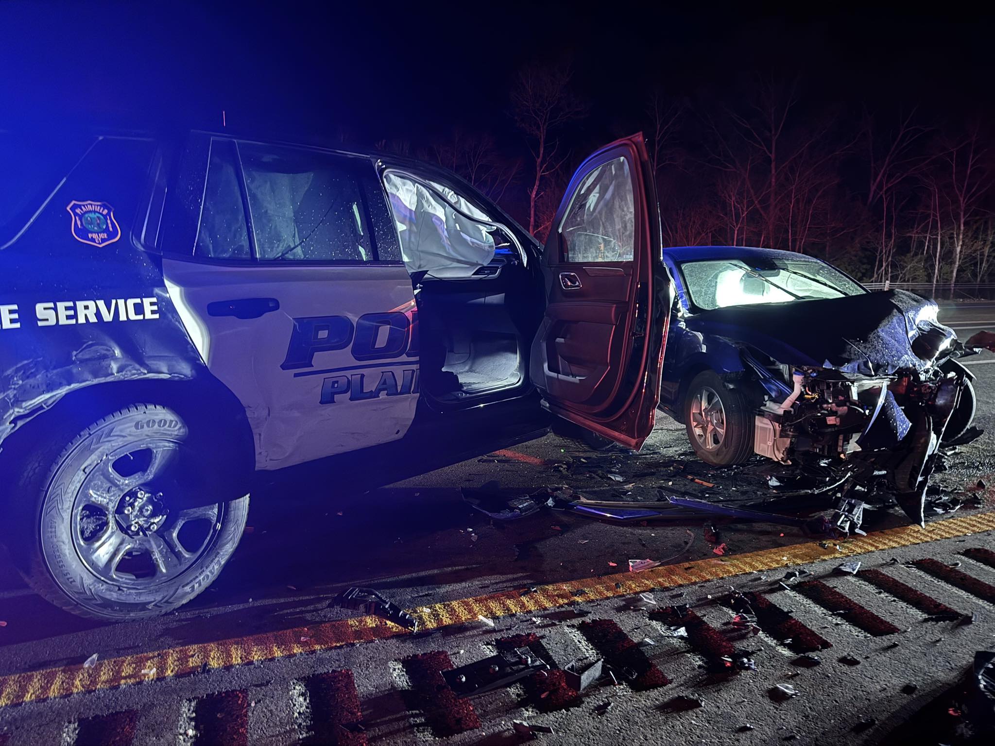 DUI driver struck cop car in Plainfield crash on I-395, police say