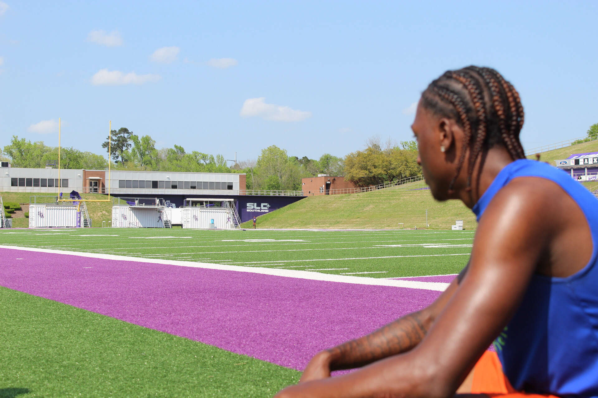 West Brook grad sprinting to championship success at Stephen F. Austin