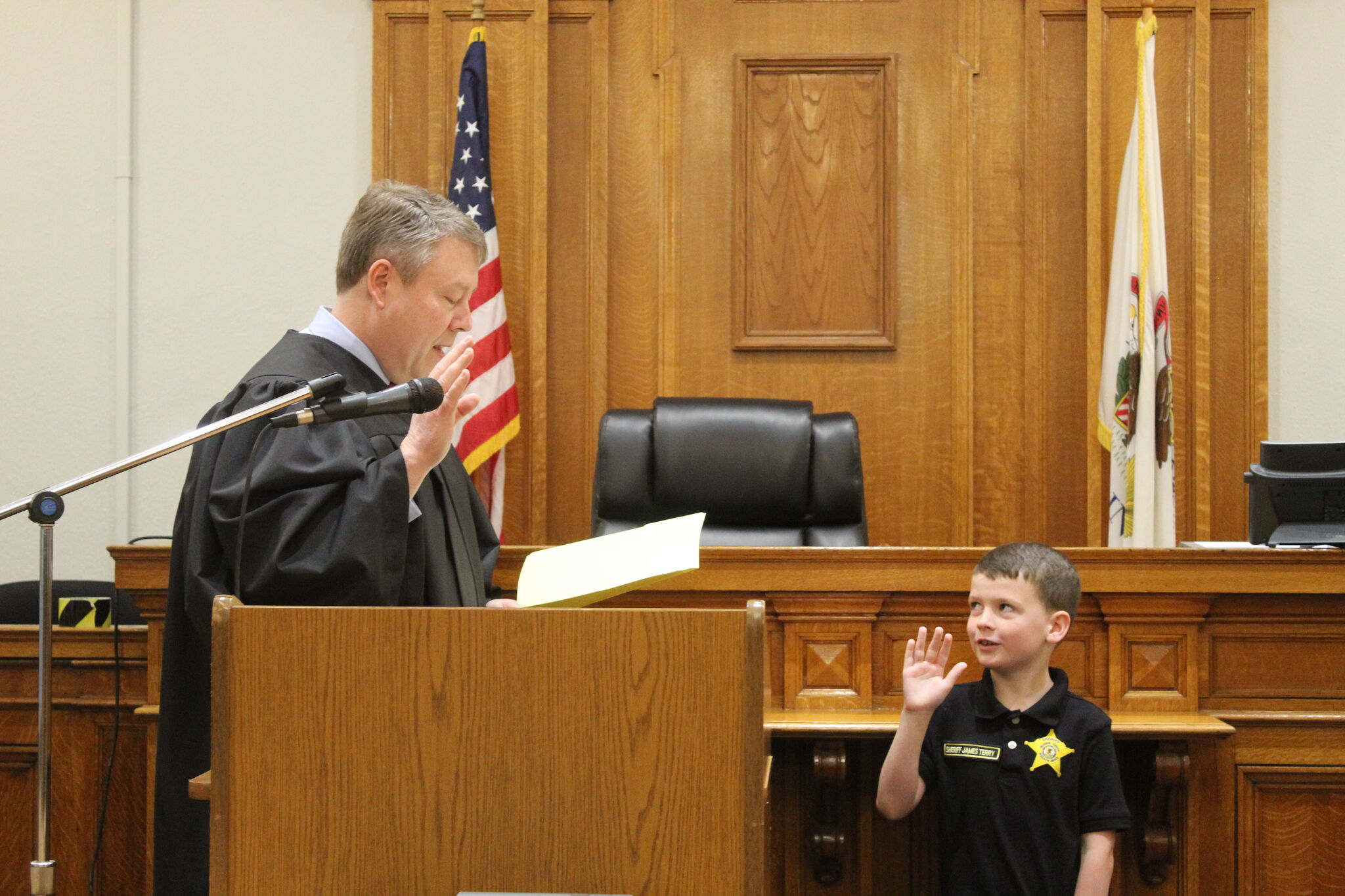 Maryville boy sworn is as Madison County Sheriff for a day