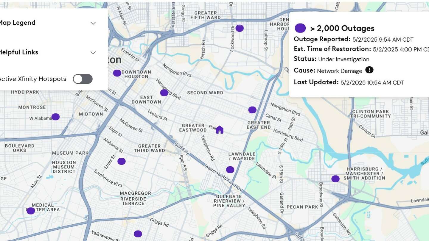 Large Xfinity outage reported in Houston, fiber line vandalism blamed