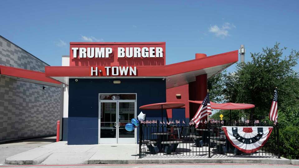 The soft opening day of Trump Burger’s first Houston proper location is photographed in Houston, Friday, May 9, 2025.