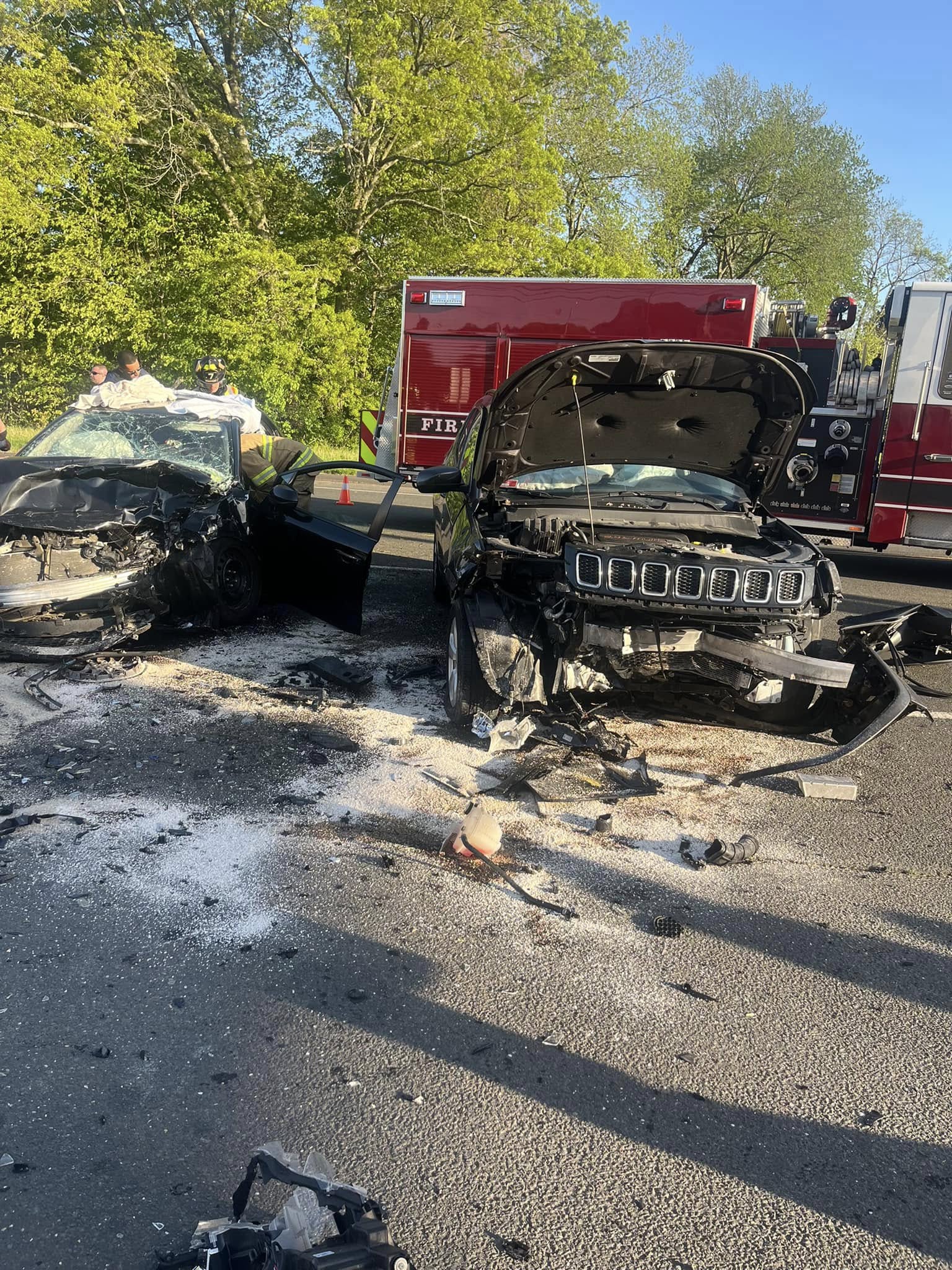 Three injured in Milford crash on Boston Post Road, officials say