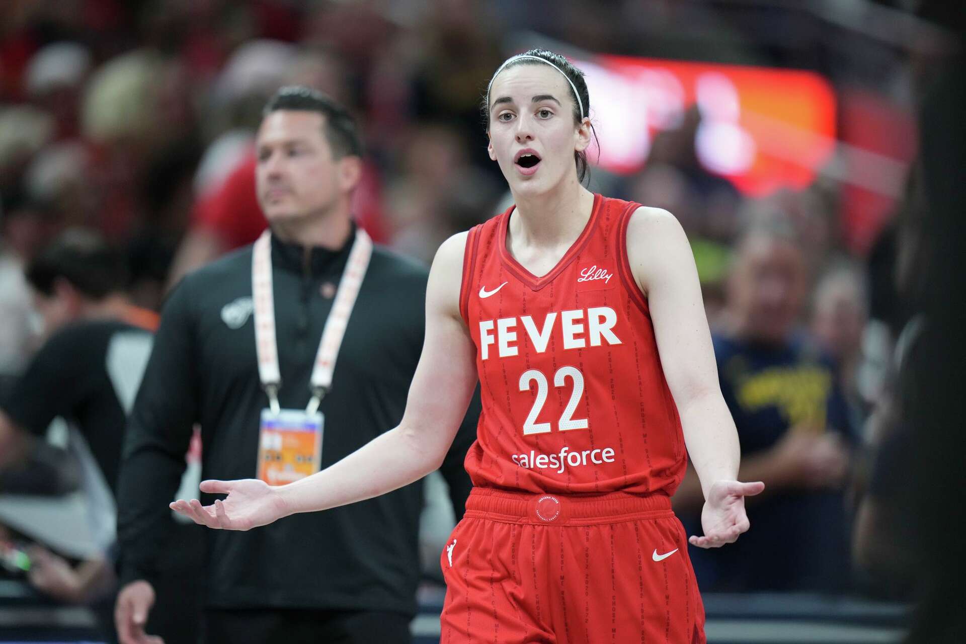 Caitlin Clark says flagrant foul for shoving Angel Reese was not 'malicious'