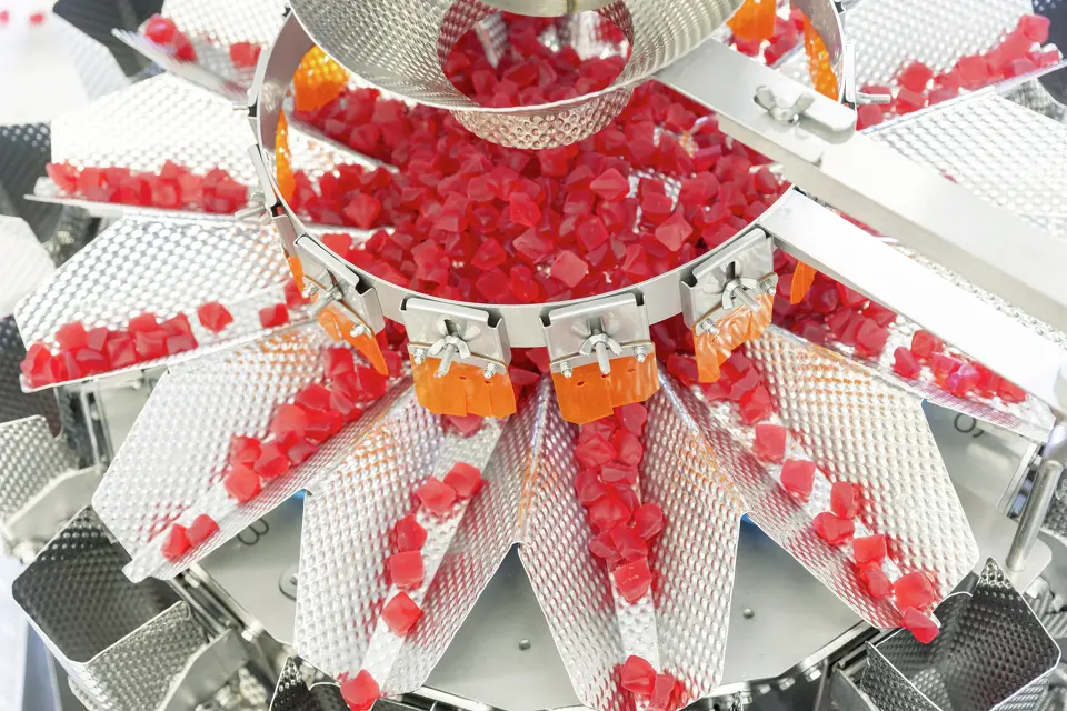 California’s cannabis customers buy far more in vapes than they do edible products like these cannabis gummies pictured at Kiva’s factory in Oakland, Calif., on May 16, 2025.