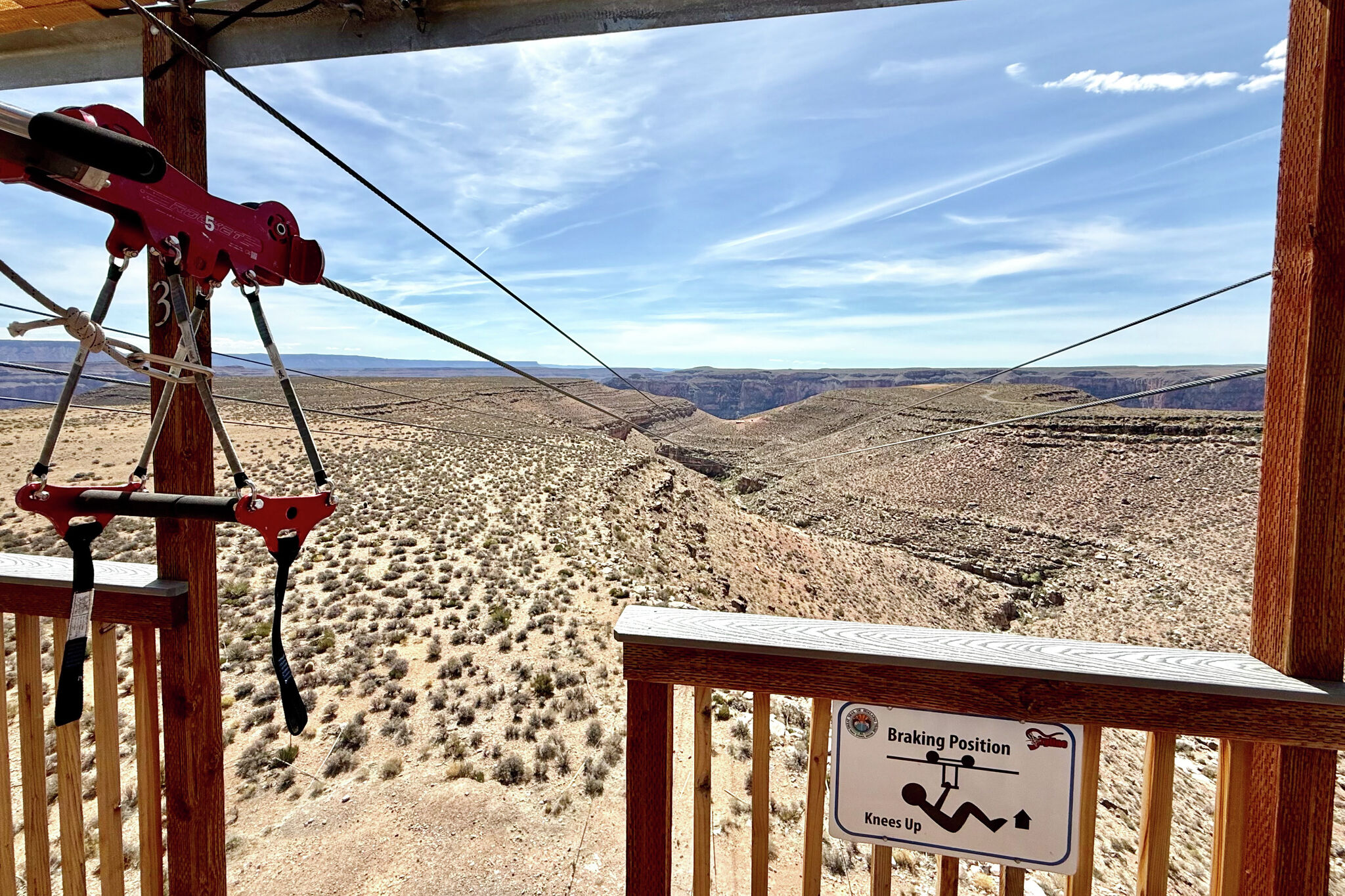 This zip line soars 500 feet over a natural wonder of the world