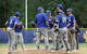 Marquette head coach Tim Fahnestock holds a meeting at the mound during the Class 2A Regional semifinal against Columbia at Roxana May 22.