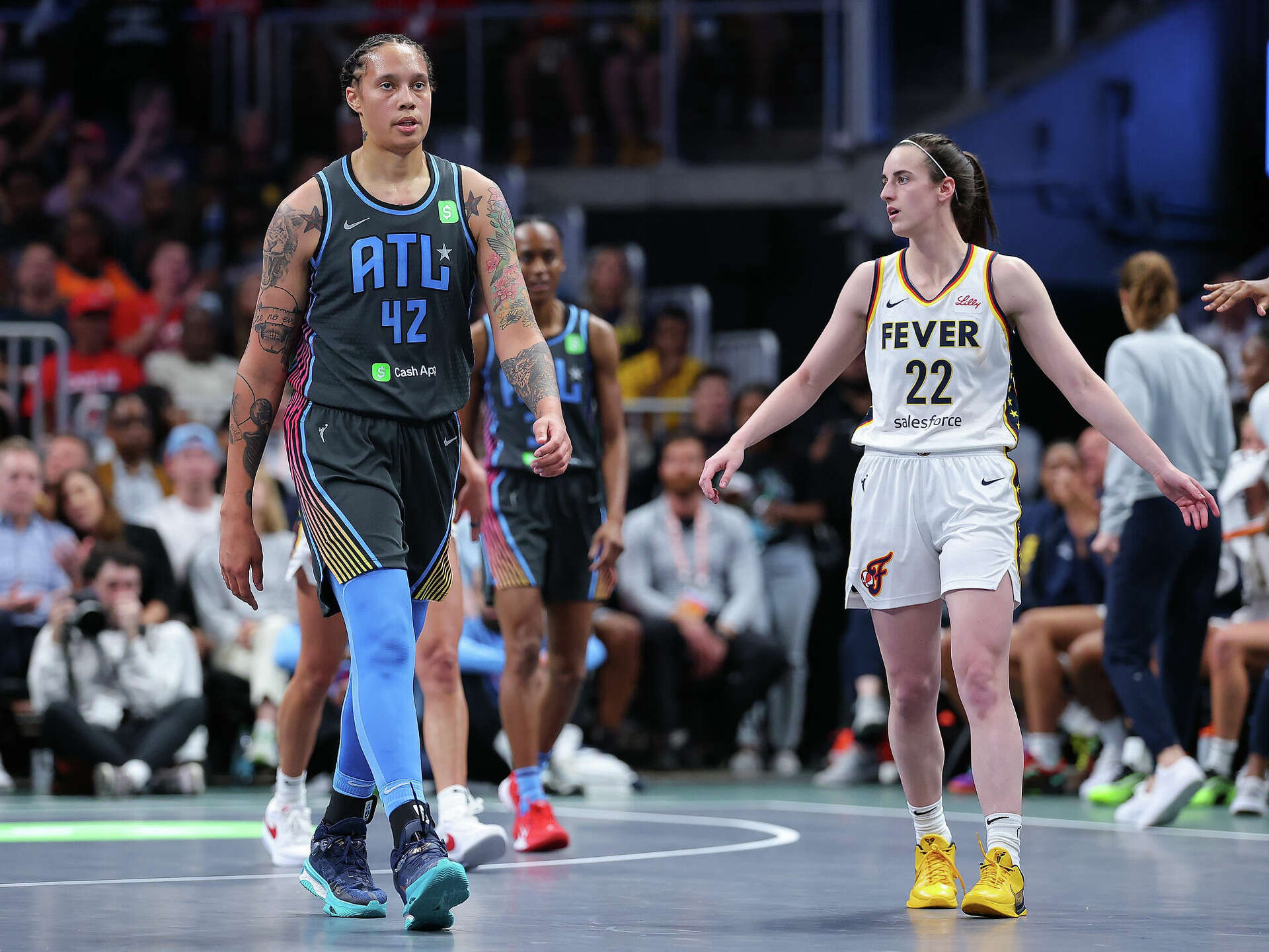 Debatable words: What did Brittney Griner say toward Caitlin Clark?