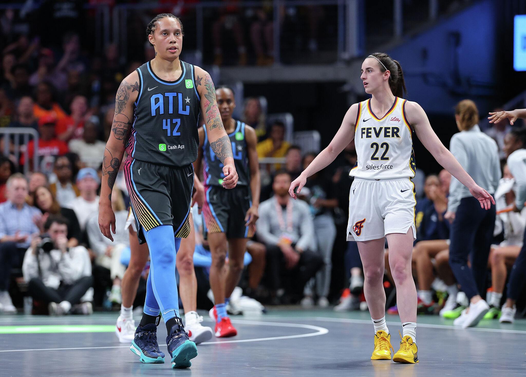 Debatable words: What did Brittney Griner say toward Caitlin Clark?