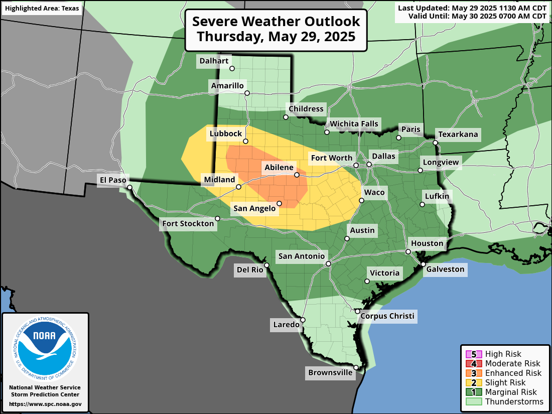 Texas severe storms possible Thursday. Here’s when they’ll form.