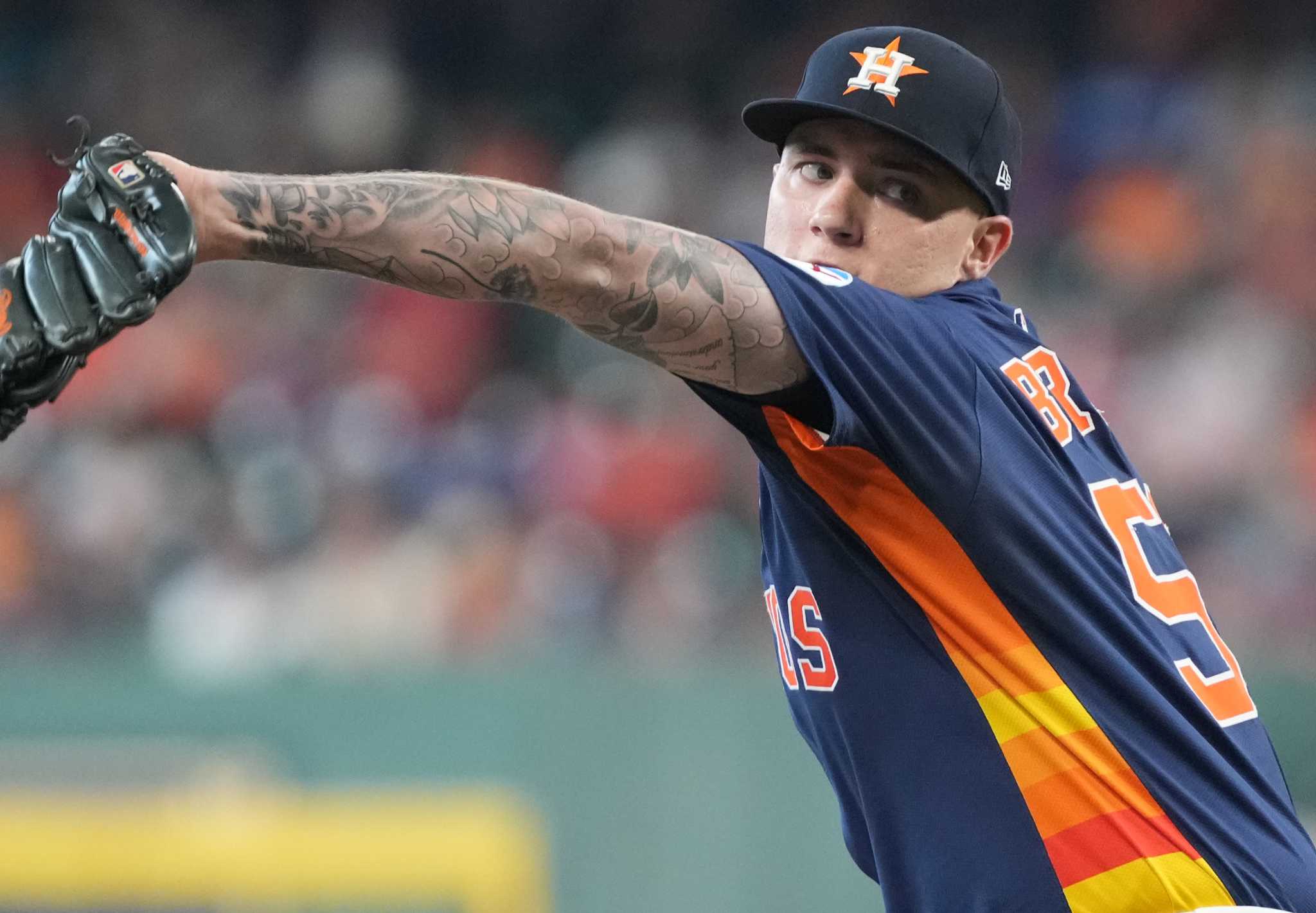 Astros' Hunter Brown saves his best for last on trying day vs. Rays