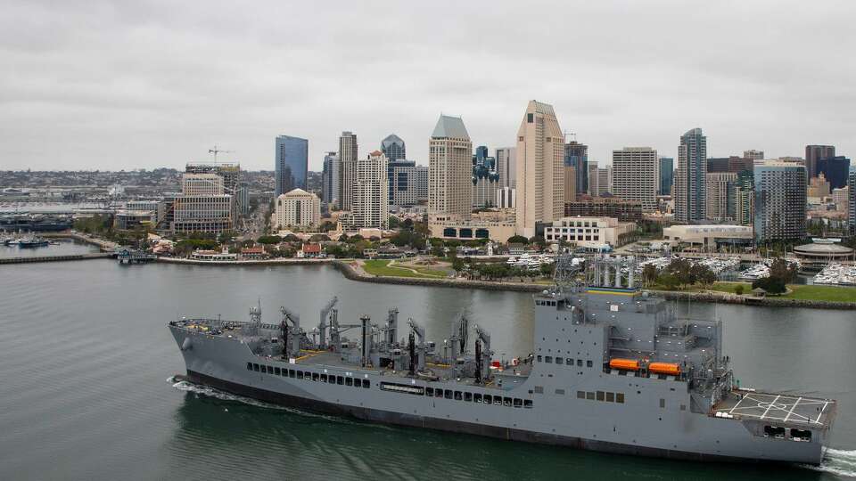 USNS Harvey Milk during acceptance trials in May 2023.