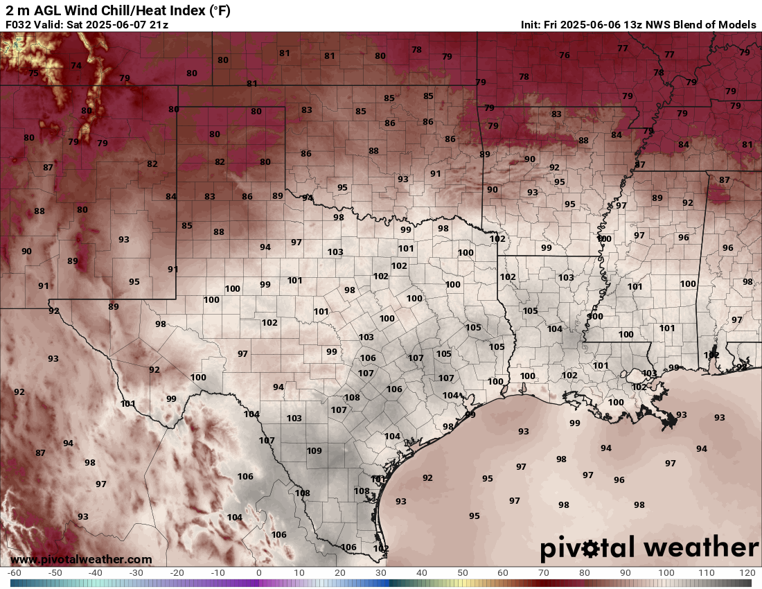 Weekend heat index may hit 110 degrees in Texas. Here’s where.