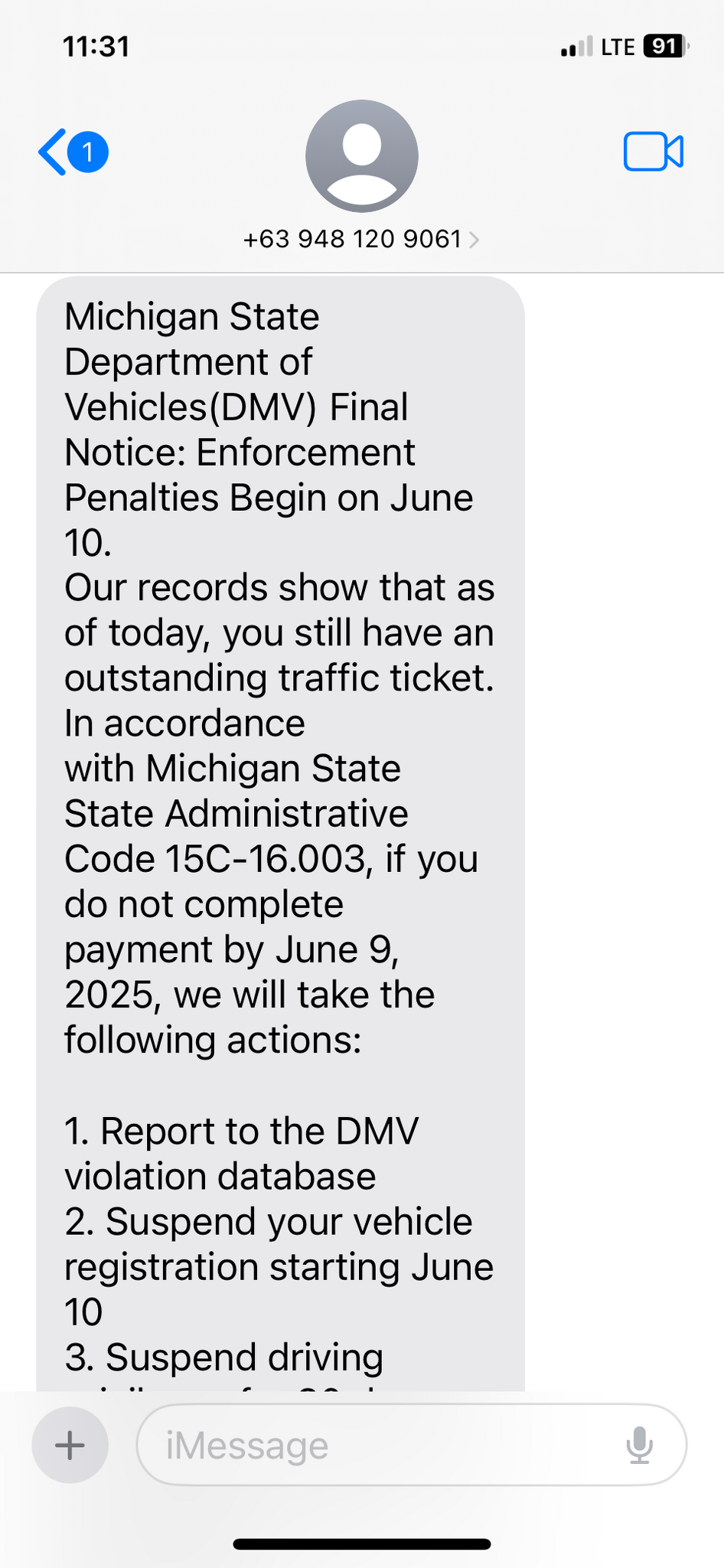 Michigan state police warn of scam texts about fake dmv tickets