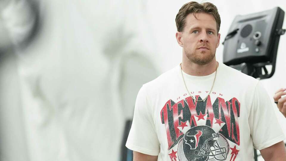 Former Texans J.J. Watt hangs out during the team's minicamp at Methodist Training Center in Houston on Wednesday, June 11, 2025.