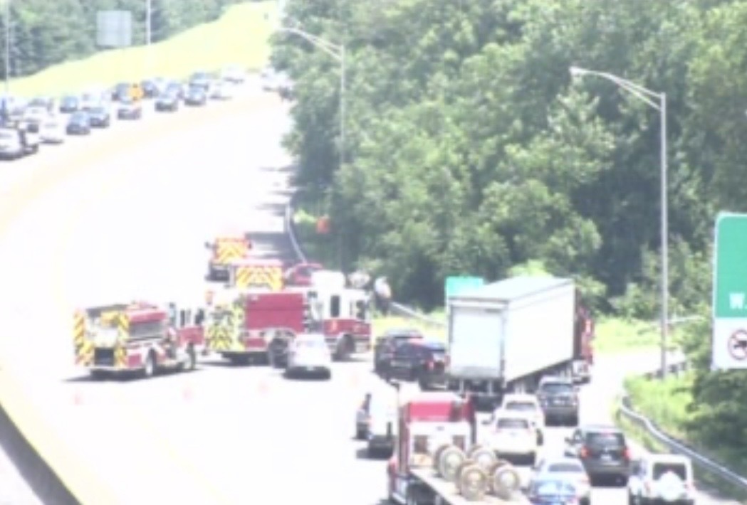 Serious injuries from motorcycle crash shut down northbound I-95 in Milford, according to state police