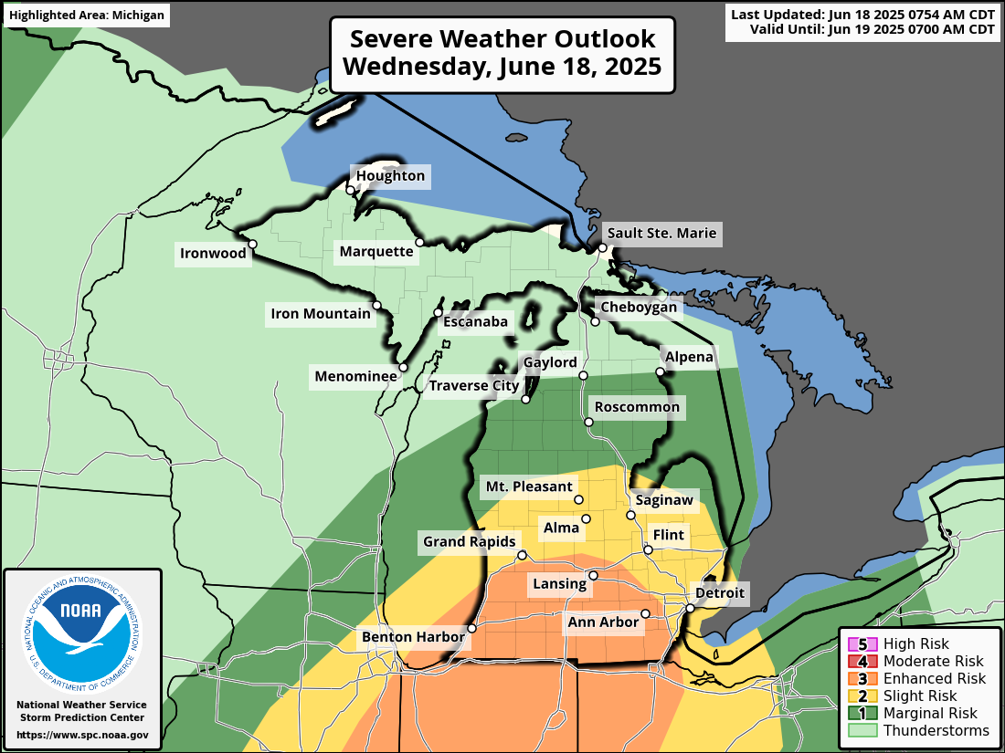 Severe storms likely Wednesday afternoon and evening in Michigan