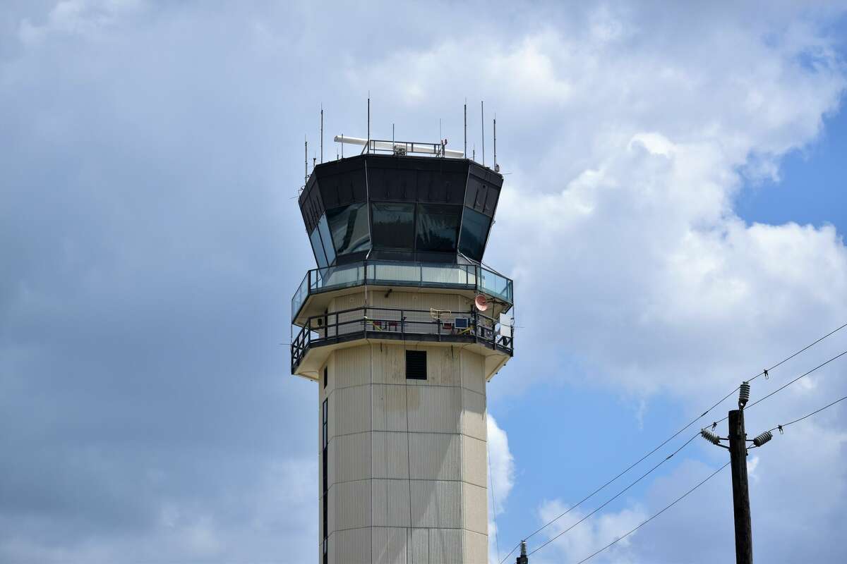6-8-2021 - This control tower sits high for everyone to see at William Hobby Airport, Houston TX, USA