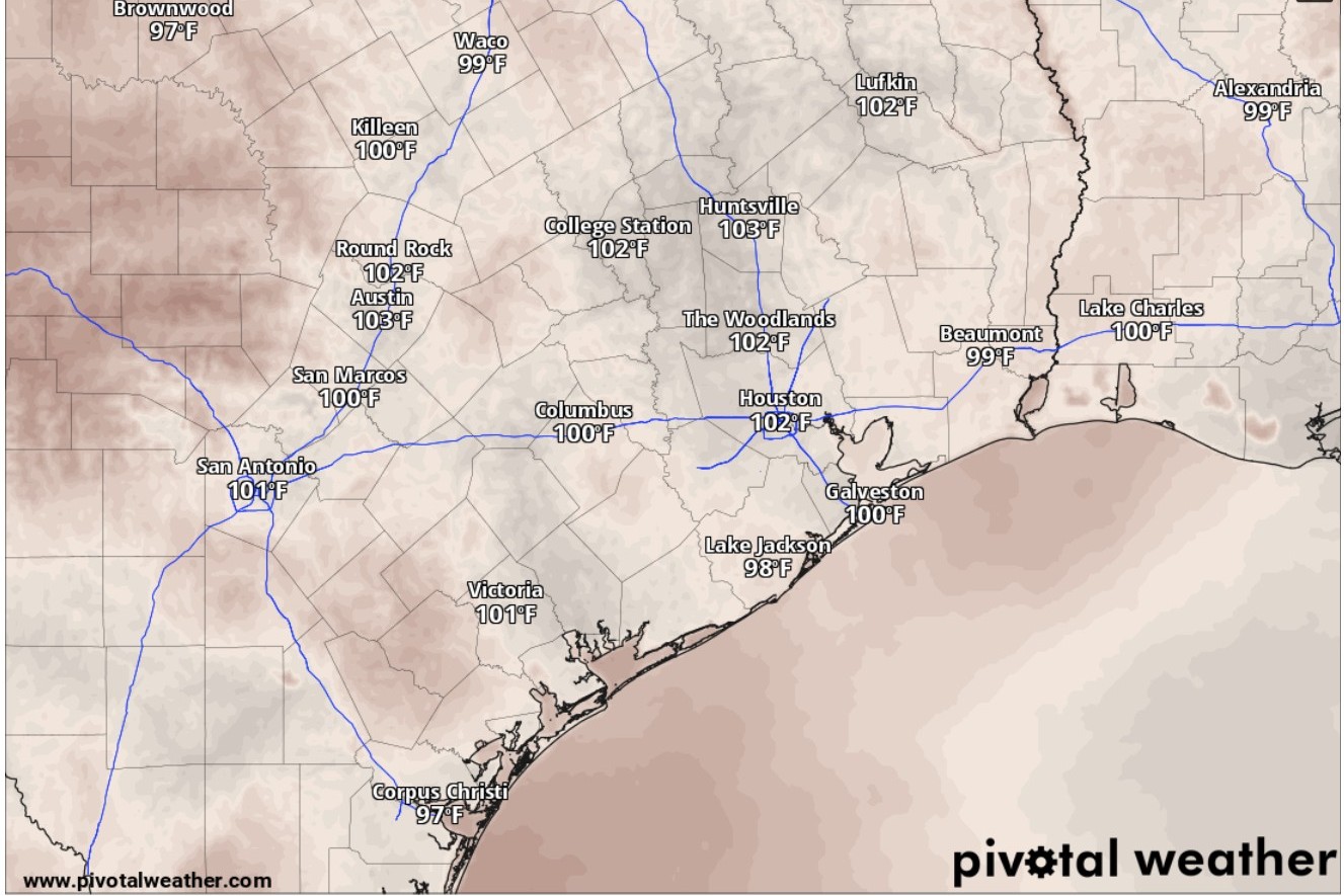 Houston on summer solstice: 14 hours of daylight, but any rain?