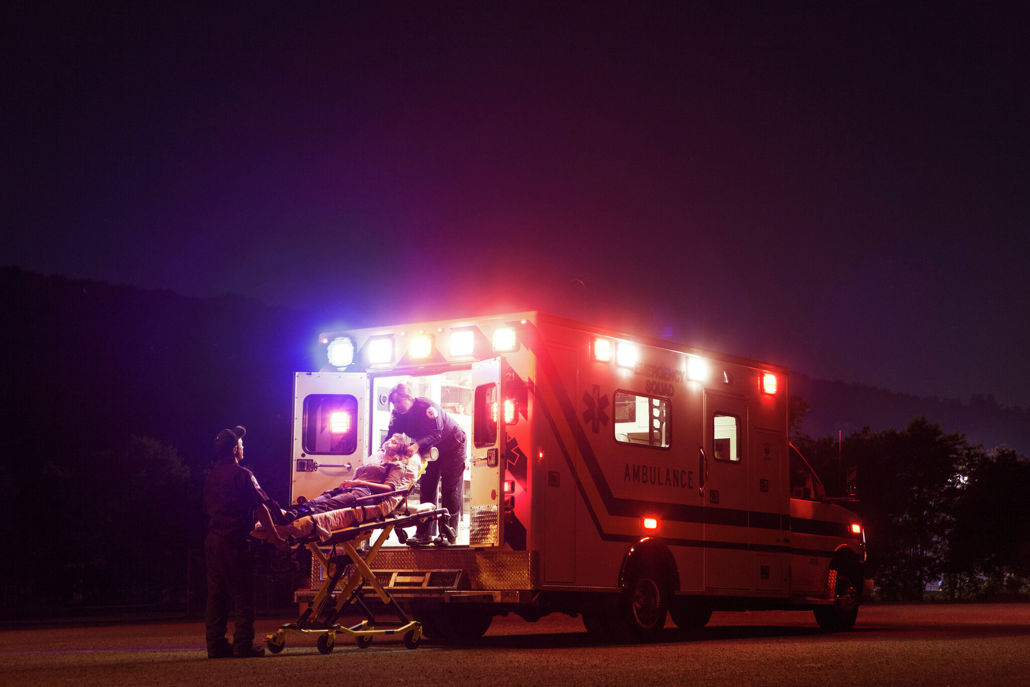 One dead, one seriously injured after car crashes into parked semi