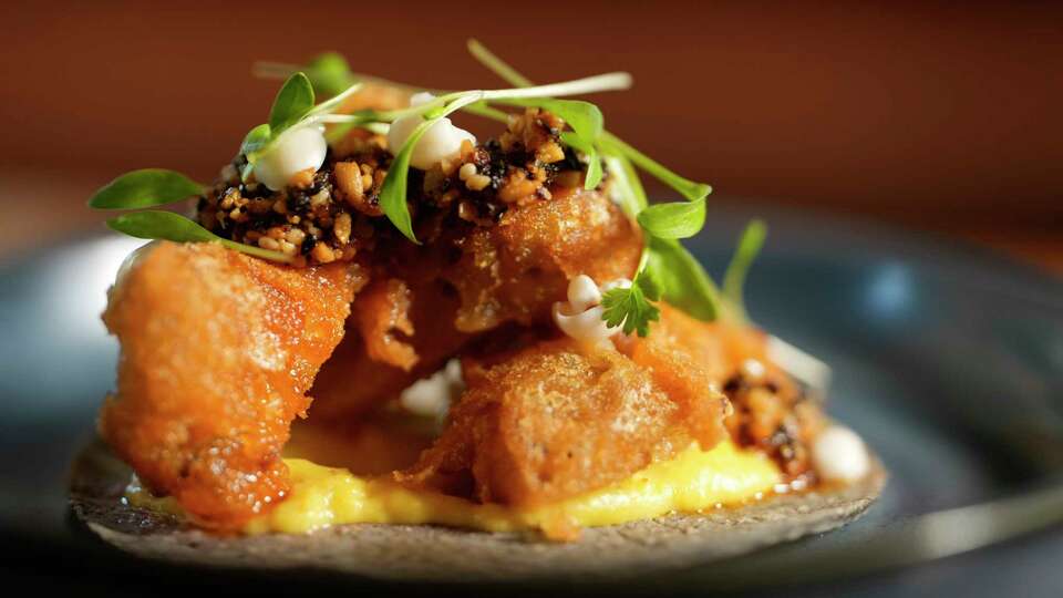 A fish taco is shown at Maximo in West University Place, Friday, June 20, 2025.