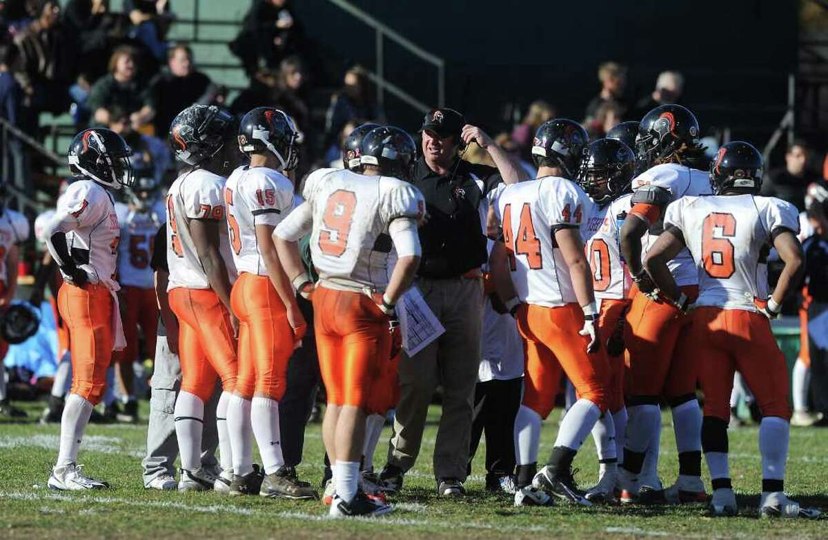 Trinity Catholic hosts Stamford High in football action in Stamford, Conn. on Saturday November 13, 2010