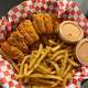 Down South CaJJun Eats' fried catfish baskets with CaJJun French fries and beaucoo sauce.