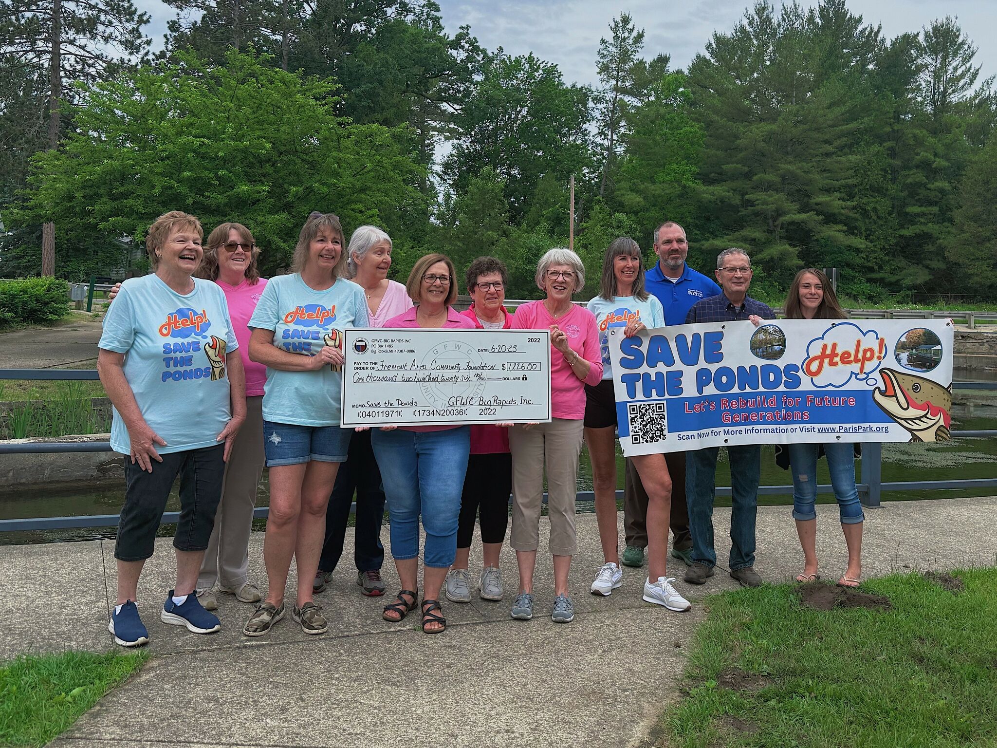 GFWC Big Rapids donates to Paris Fishponds restoration