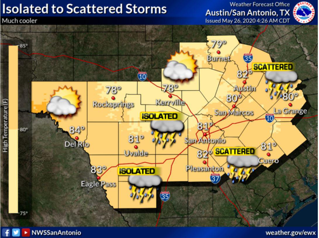 UPDATE: Storm moving into Central Texas bringing rain, possible hail