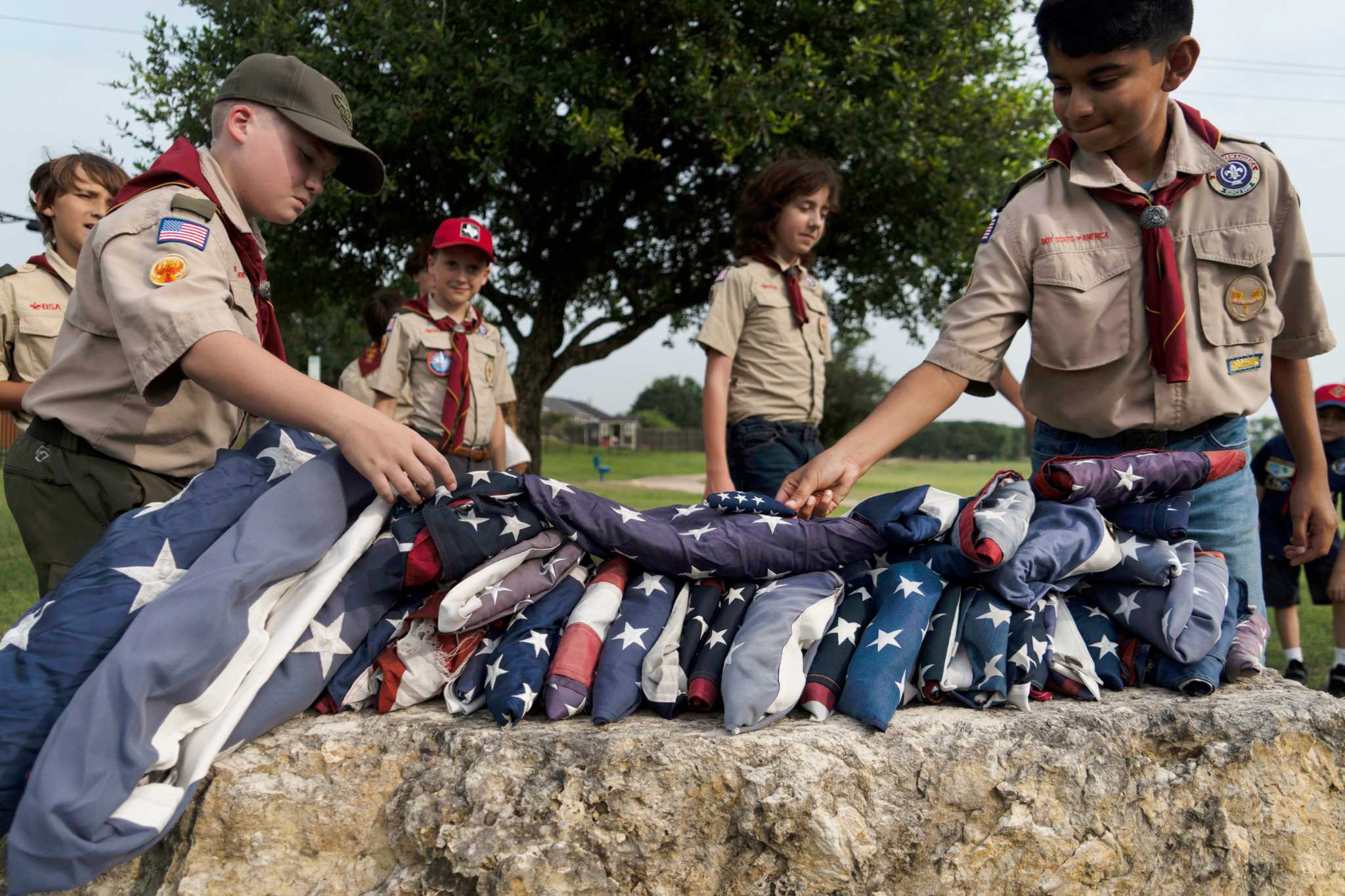 Scouts BSA Troop 967 hosts a flag retirement Ceremony for Flag Day