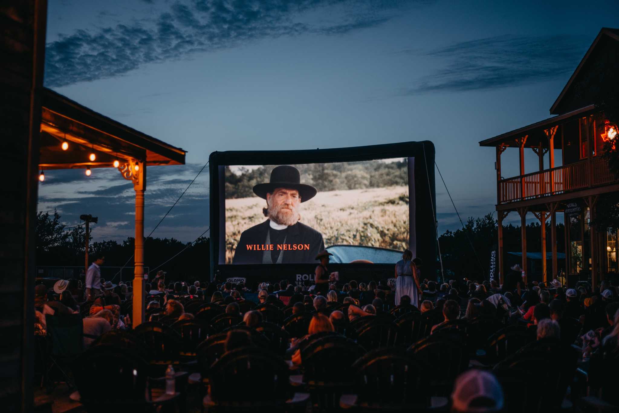 We watched 'Red Headed Stranger' with Willie Nelson. On the film set ...