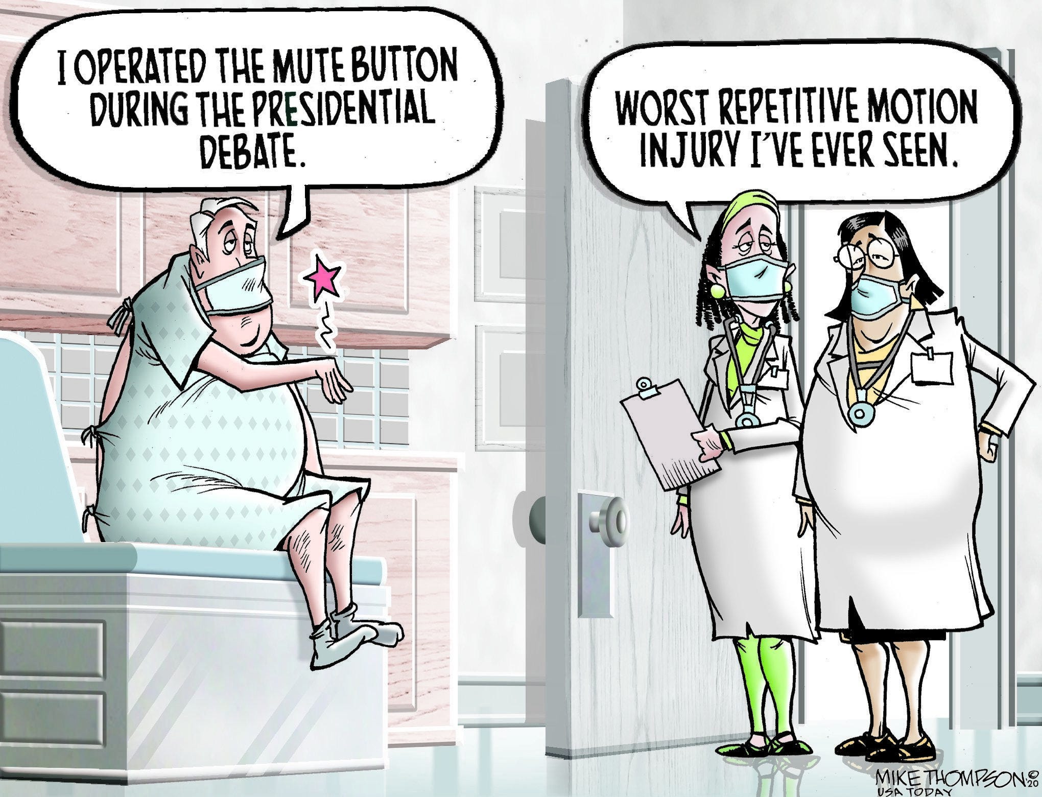 Editorial cartoon: Injured on the job