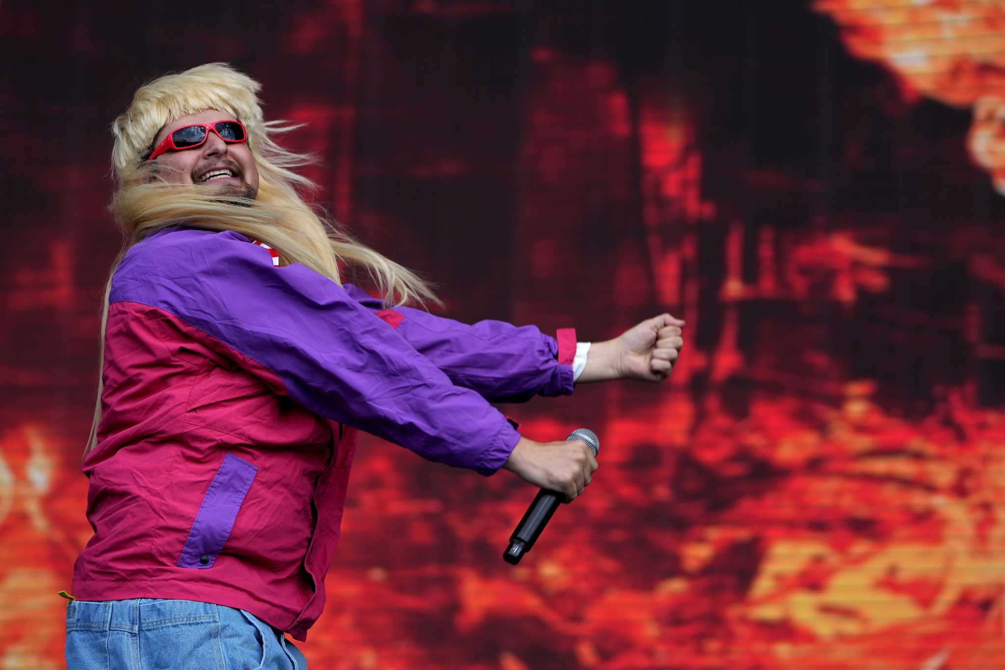 Oliver Tree performs at during Day 3 at ACL Fest