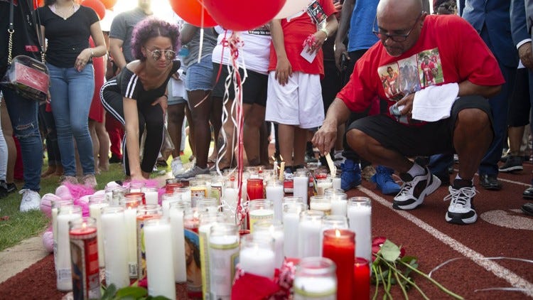 Hundreds gather at Travis High to remember teen killed in shooting