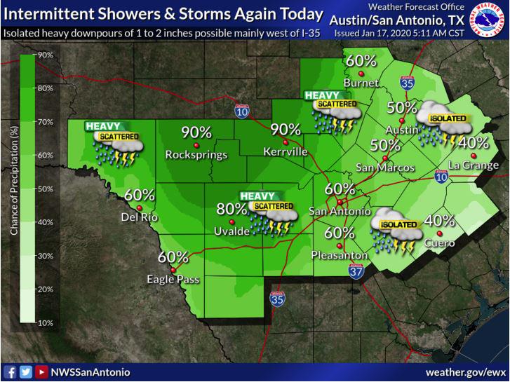 TGIF FORECAST: Cloudy with 60% chance of rain, high temps in the 60s