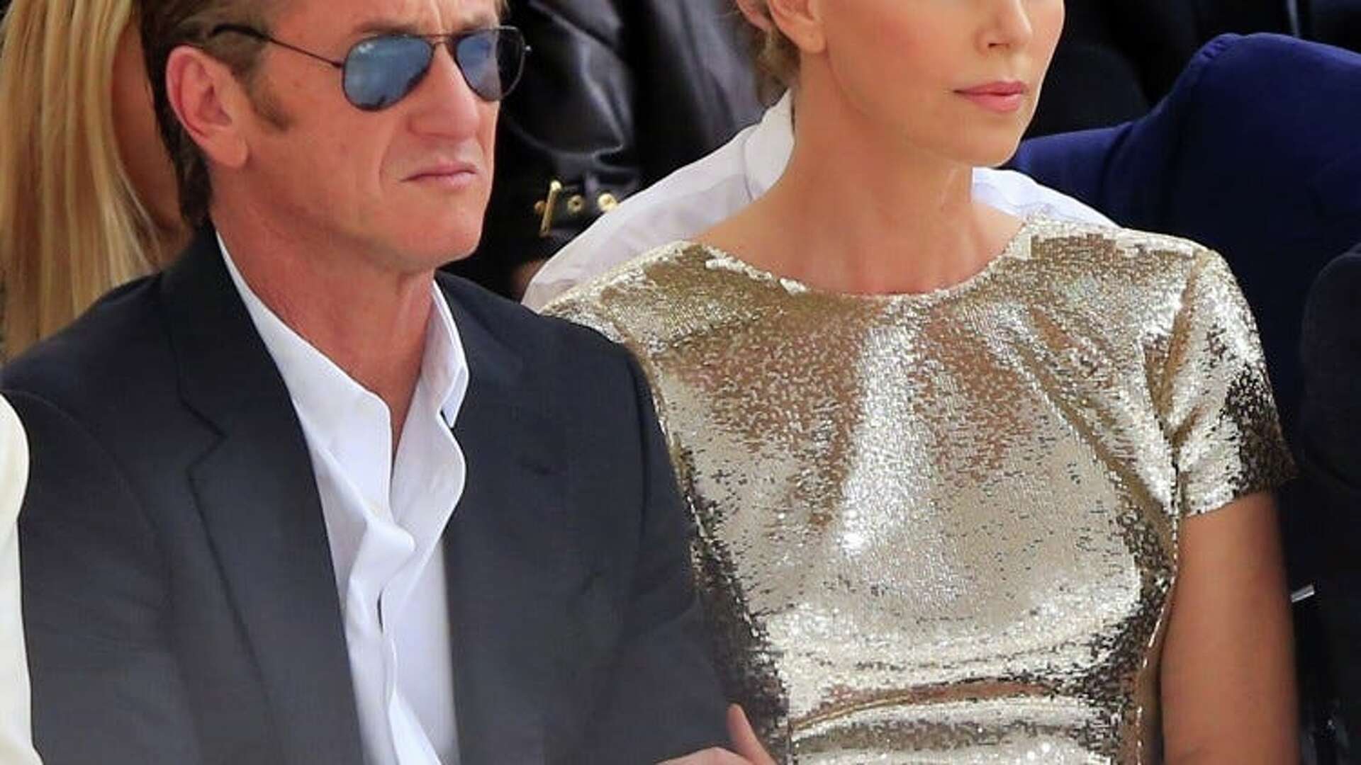 Charlize Theron, Sean Penn at Dior show in France, image size:1920x1080