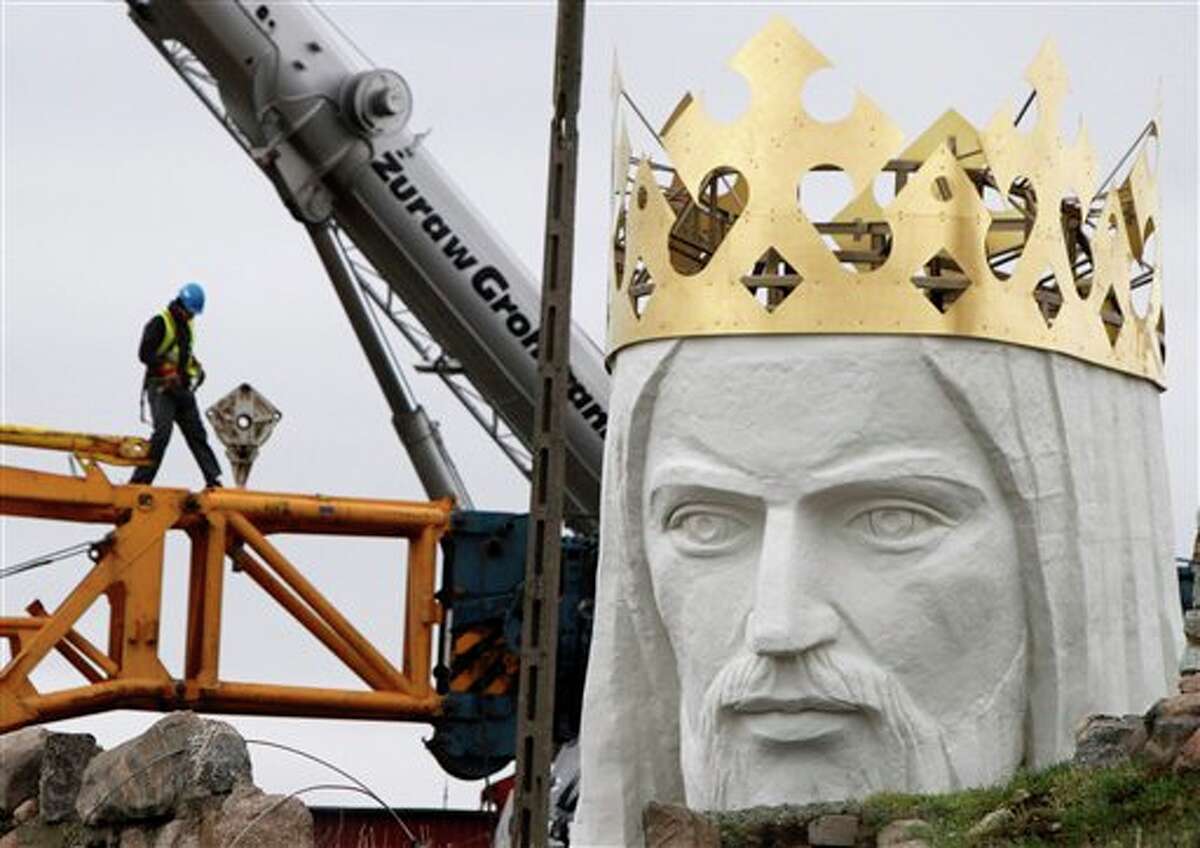 Giant Jesus statue completed in Polish town